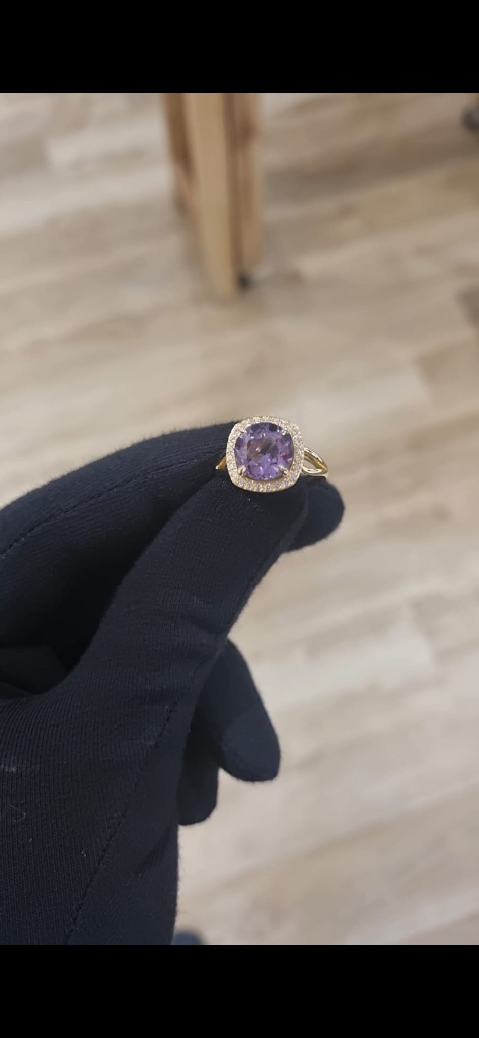 Bague améthyste or jaune